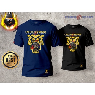 คอตต้อนคอกลมเสื้อยืด ผ้าฝ้าย 100% พิมพ์ลายกราฟฟิคทีม Harimau Malaya x G5sh0ck 2022S-5XL