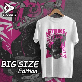 เสื้อยืดผ้าฝ้าย เสื้อยืดแขนสั้น ผ้าฝ้าย พิมพ์ลาย Big SIZE strike 24s พรีเมี่ยม โอเวอร์ไซซ์ XXL XXXL สําหรับผู้ชาย และผู้