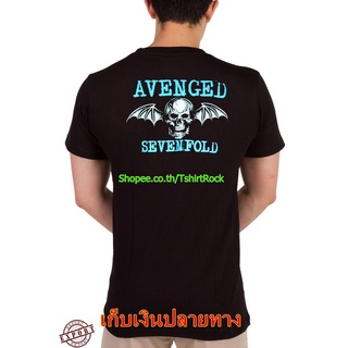 Cool69 เสื้อ ผู้ชาย สไตล์ เกาหลี เสื้อผู้ชายเท่ๆ เสื้อวง Avenged Sevenfold เสื้อยืดลาย อะเว็นจด์เซเวนโฟลด์ A7X เสื้อผ้าแ