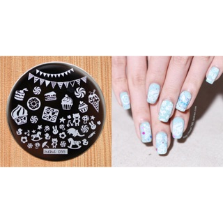 Nail art plate (hehe-55) แผ่นพิมพ์ลายเล็บ