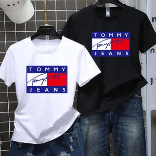 เสื้อยืด Tommy-SHORTเสื้อยืดฮิตคอกลมแขนสั้นใส่ได้ทั้งหญิงและชายลาย