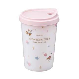 🎀【Last chance!!! พร้อมส่ง】 2020 แก้วสตาร์บัคส์เกาหลี Starbucks Korea Autumn Animal Lid Glass 355ml/ 12oz