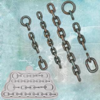 Chains Silicone Mold for Fondant Cake Decorating, Crafts, Cupcakes, Sugarcraft, Cookies, Candies, Cards and Clay Bakeware Tools