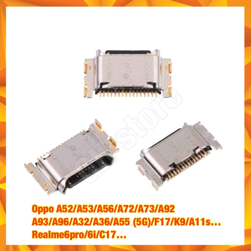 ก้นชาร์จ ตูดชาร์จ Oppo A16,A16s,A52/A53/reno5/A56/A72/A73/A74/A92/A93/A96/A32/A36/A55 (5G)/F17/K9/A11s/Realme6pro/6i/C17
