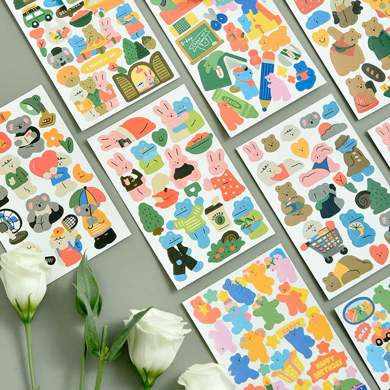 สติกเกอร์ DIY ลายการ์ตูนน่ารัก สำหรับติดตกแต่ง - รูปที่ 2