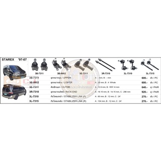 ชุดลูกหมาก (333&amp;CJ) HYUNDAI STAREX 1997-2007
