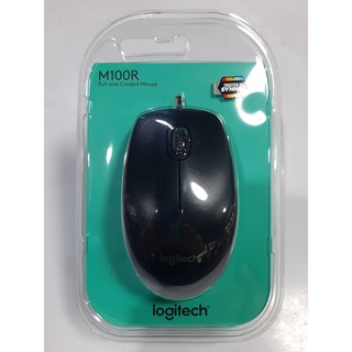 USB OPTICAL MOUSE LOGITECH (M100R) BLACK รับประกัน 1 ปี