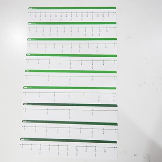 ชุดเส้นจำนวนเศษส่วน 9 แผ่น/ชุด (Number Lines : Fraction )