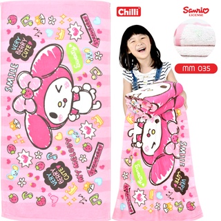 "ของแท้ 100%" Sanrio ผ้าขนหนู My melody MM-035 ขนาด 24x48 นิ้ว