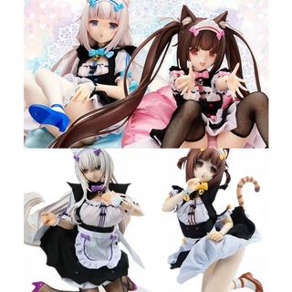 Native BINDing NEKOPARA Chocola Vanilla Azuki Coconut Maid Outfit 1/4 Scale PVC Action Figure Model Toy 24cm