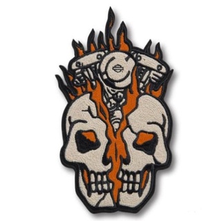 PATCH HARLEY-DAVIDSON Skull Bust Iron-On