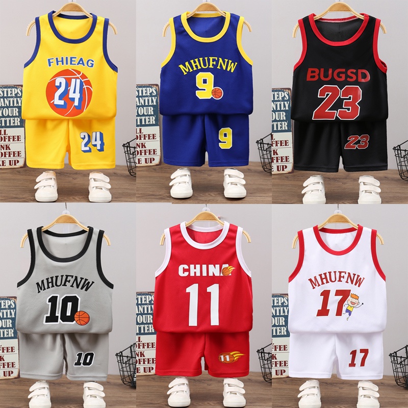 ชุดกีฬาเด็ก🔥 SPORT&ชุดบาสเด็ก🔥 น่ารักมากใส่สบาย  6 สี QY05