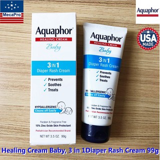 Aquaphor® Healing Cream Baby 3 in 1 Diaper Rash Cream 99g ครีมทาผื่นผ้าอ้อม ช่วยป้องกัน บรรเทา และรักษาผื่นผ้าอ้อม