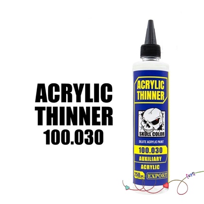 SKULL COLOR ทินเนอร์ผสมสีสูตรอะคริลิค Acrylic Thinner 250 ml