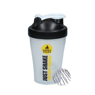 Chicky Shake Shaker แก้วเชคเกอร์ - Clear ขนาด 400ml. แถมฟรี! Blender Ball กระบอกเชค แก้วชงโปรตีน แก้วเขย่าเวย์ โปรตีน