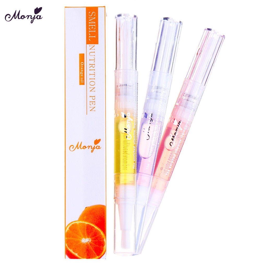 Monja น้ำมันบำรุงเล็บมือ กลิ่นผลไม้ 5 มล. nail oil nutrition moisture cuticle soft manicure pedicure