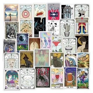 Y&amp;P| Tarot Divination Rectangle ชุดสติ๊กเกอร์กราฟฟิตีกันน้ำ, 10 ชิ้น/ 50 ชิ้น