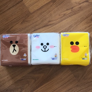 Cellox pop up ป๊อปอัพ กระดาษทิชชู่ line friends 86 แผ่น ต่อซอง ซองละ 15 บาท คละลาย