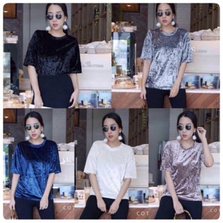 เสื้อคอกลมกำมะหยี่