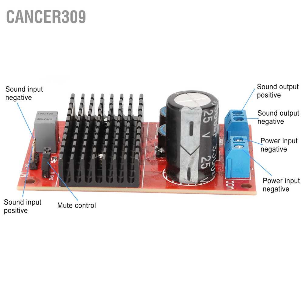 Cancer309 Digital Amplifier Board Single Channel 100W BTL Output Power Amp Module for DIY Speaker Sound System DC 12V‑24V #8