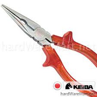 KEIBA คีมปากแหลม 6นิ้ว  รุ่น T-316S (C) longnose side cut plier ชุบโครม คิบบา