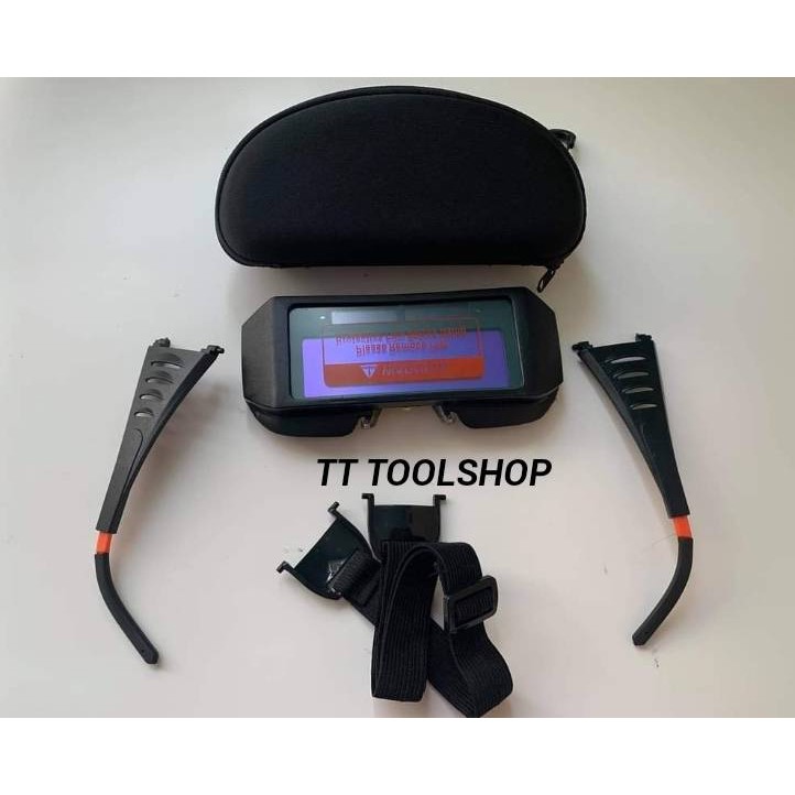 NASHI แว่นเชื่อมปรับแสงอัตโนมัติ แว่นตากันแดดป้องกันแสงสะท้อนU Vแว่นตาช่างเชื่อมเชื่อมแว่นตาฝุ่นลมกล