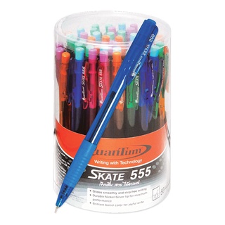 ควอนตั้ม ปากกากดลูกลื่น #SKATE555 หมึกสีน้ำเงิน 0.5 มม. แพ็ค 50 ด้าม101337Quantum Ball Pen #Skate555 Blue Ink 0.5 mm Pac
