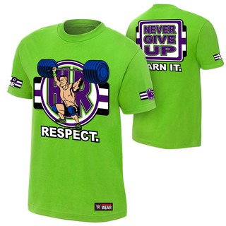 เสื้อยืดผ้าฝ้ายพิมพ์ลายแฟชั่น WWE เสื้อยืด เสื้อมวยปล้ำ John Cena Cenation Respect