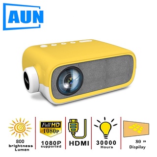 AUN มินิโปรเจคเตอร์ ด้วยHDMI projector YG280 รุ่นใหม่ล่าสุดปี 2021 ฟังก์ชั่นครบ กว่าทุกรุ่นมินิโปรเจคเตอร์