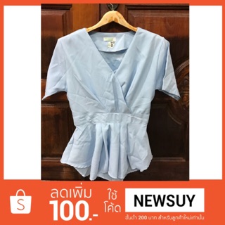 [Codeลด100:newsuy]🔥 เสื้อทำงาน เสื้อสีฟ้า เสื้อแฟชั่น พร้อมส่ง!