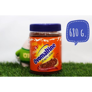 (อายุสั้น ขวดใหญ่)แยมโอOvomaltine crunchy cream 680g.(ขวดพลาสติก)PET **อายุ 3/11/23**