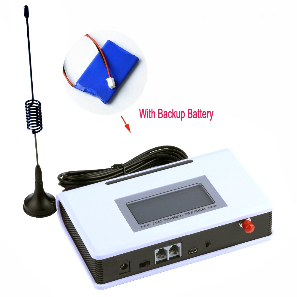 GSM Fixed wireless terminal With battery with LCD, GSM Gateway Router support alarm system, PABX, Ca