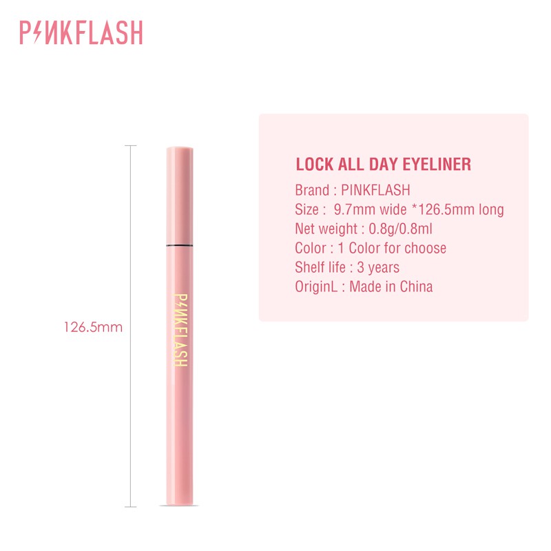 Pinkflash Ohmyline อายไลเนอร์ สีดํา กันน้ำ ติดทนนาน #8