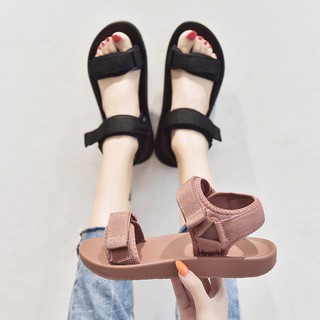 Womens Sandals รองเท้าแตะรัดส้น 2สาย น้ำหนักเบาสบาย ไม่ลื่น  สไตล์เกาหลี (2สี)  S001