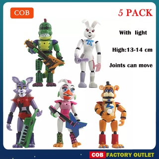 Fnaf ฟิกเกอร์ตุ๊กตา Five Nights At Freddys FNAF Foxy Bonnie FNAF 5 ชิ้น ต่อชุด สําหรับเด็ก