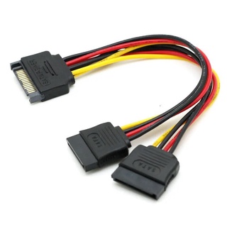 สายแปลง 15 Pin SATA Power Cable Male to Female 2 SATA Splitter