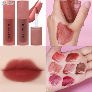 KIMUSE Water Tint Lip Glaze 7สี Matte Powder ลิปสติก Clay Lipcream กันน้ำ Long Lasting Matte Liquid Lip Gloss ลิปสติก Beeteele