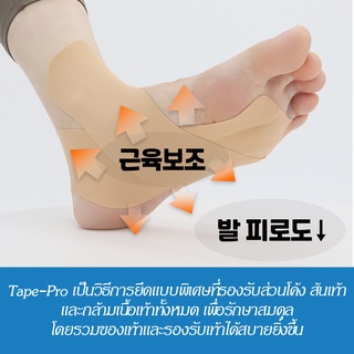 Tape Pro เจ็บฝ่าเท้า แก้รองช้ำ เทปประสิทธิภาพสูง ช่วยสร้างสมดุลของร่างกาย ลดอาการปวดเมื่อยฝ่าเท้า ส้นเท้า ข้อเท้า