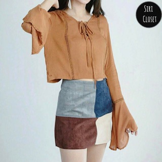 Code : SC134 กระโปรงหนัง Suede