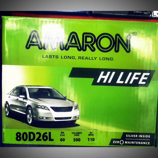 แบตเตอรี่ amaron 80D26L Hi Life
