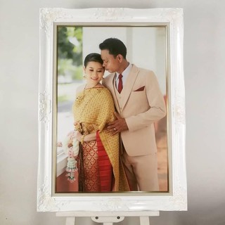 * กรอบหลุยส์สีทอง สีขาว ไม้โอ๊ค ขนาด16x20 , 20x24 , 20x30 นิ้ว  Frame wedding รวมอัดรูป**