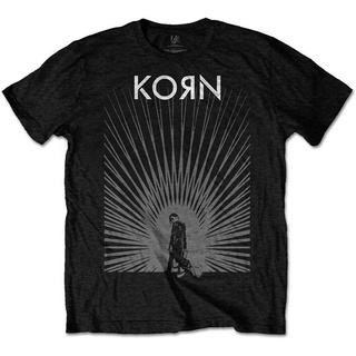 ใหม่ เสื้อยืดแฟชั่น ลาย Korn Radiate Glow สีดําS-5XL