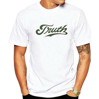 เสื้อยืดผ้าฝ้ายพรีเมี่ยม เสื้อยืดผ้าฝ้าย Truth - เสื้อยืดผู้ชาย ผ้าไหม พิมพ์ลายหน้าจอ 3 สี