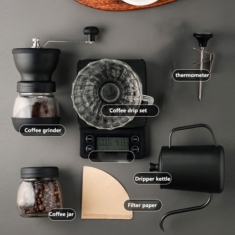 (เครื่องใช้ที่ใช้งานได้จริง) 🔥พร้อมส่ง🔥ดริปกาแฟ หม้อต้มกาแฟ กาดริปกาแฟ ชุดดริปกาแฟ ทำจากแก้ว มีฝาปิด 300/500 Coffee Dr