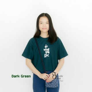 Do what you love POLO Crop (Dark Green)