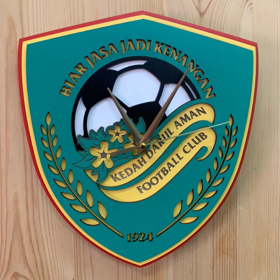 Jam DINDING WALL CLOCK KEDAH FC FOOTBALL CLUB