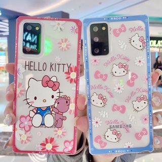 เคสโทรศัพท์มือถือ แบบใส ลายการ์ตูนคิตตี้น่ารัก สําหรับ Samsung Galaxy s22 plus ultra s21fe note8 note9 s10 plus s10 lite+s20 plus ultra s20fe s21 fe plus ultra note10 lite note10 plus