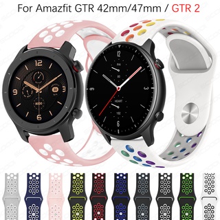 สายนาฬิกาข้อมือยางซิลิคอน สำหรับ Huami Amazfit GTR 4 3 3 Pro 2 2e GTR 42 / 47 มม