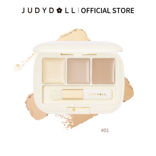 Judydoll แผ่นปิดที่มีสามสีสำหรับการปกปิดรอยแผลเป็นจุด รอยสิวและรอยแผลเป็นจุด และกรอบตาลายน้ำตาเติม