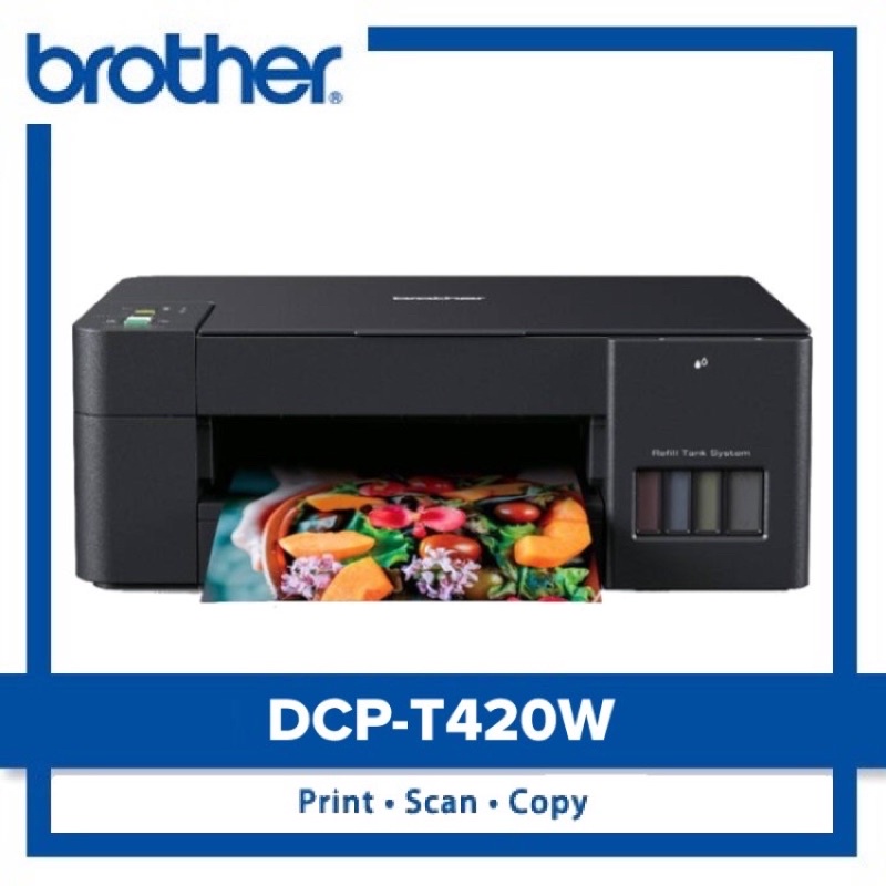 printer brother DCP-T420W พร้อมหมึกแท้ 4 สี